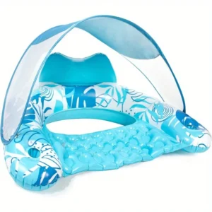 Pool Floats with Canopy Lounge with Cup Holders