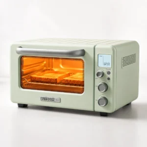 BUYDEEM T103 12QT Countertop Toaster Oven, Retro Mini Oven with 7 Cooking Modes, No Preheat Carbon Fiber Heating, LCD Temperature Control, Bake Broil Toast Bagel Pizza Reheat, Grill Rack Baking Tray