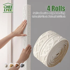 4Rolls Self-Adhesive Edge Banding Strip Foam Sticker