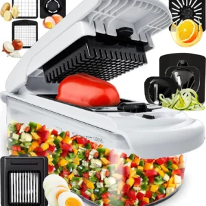 Vegetable Chopper - Food Chopper - Spiral Cutter - Vegetable Chopper with Container - Kitchen Gadgets Home Essential Accessories